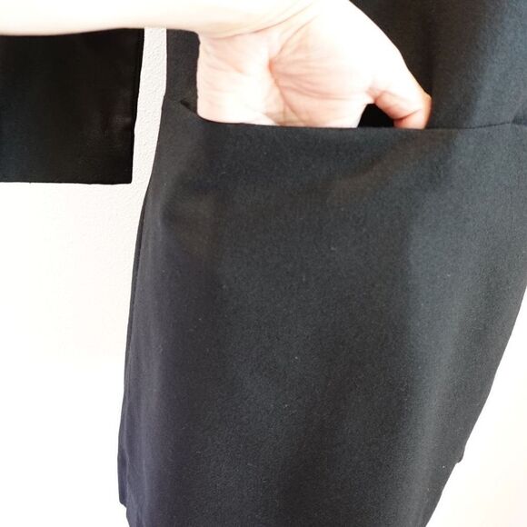 J.Crew Jules Black Wool Dress with Front Pockets Size 0 - Picture 9 of 16